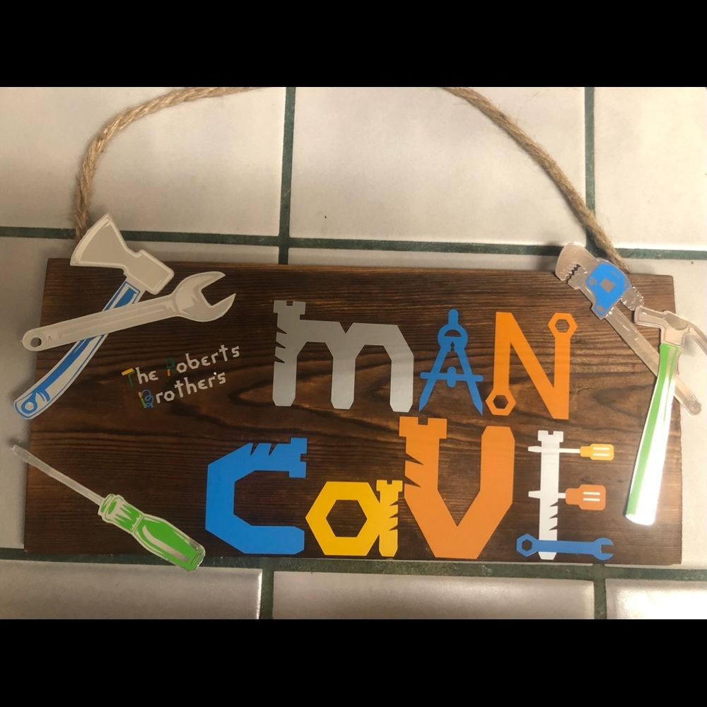 Wooden personalized Man Cave sign